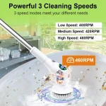 Electric Cleaning Brush 8 in 1 Multifunctional Household Wireless Rotatable Cleaning Brush For Bathroom Kitchen Windows Toilet 4