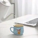 150ML Ceramic Christmas Mugs Cartoon Santa Style Cute Elk Snowman Mousse Cup for Office Home Breakfast Milk Mug Kids Xmas Gifts 3