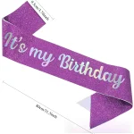 This Is My Birthday Sash for Women Girl  Ribbon Birthday Queen Double Cloth Material Birthday Party Decoration Supplies 2