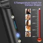 2 in 1 Electric Hair Brushes,Negative Iron Hair Straightener with 5 Temp,Portable Comb Iron Heated Styling Comb,10s Fast Heating 3
