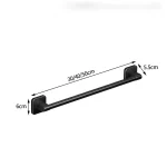 Bathroom Towel Holder White Without Drilling Bathroom Black Towel Rack Towel Bar Self-Adhesive Bathroom Towel Rack Towel Rail 6