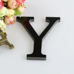26 Letters DIY 3D Mirror Acrylic Wall Sticker Ornaments Black English Alphabet Decals Home Decor Wall Art Mural Party Decoration 5