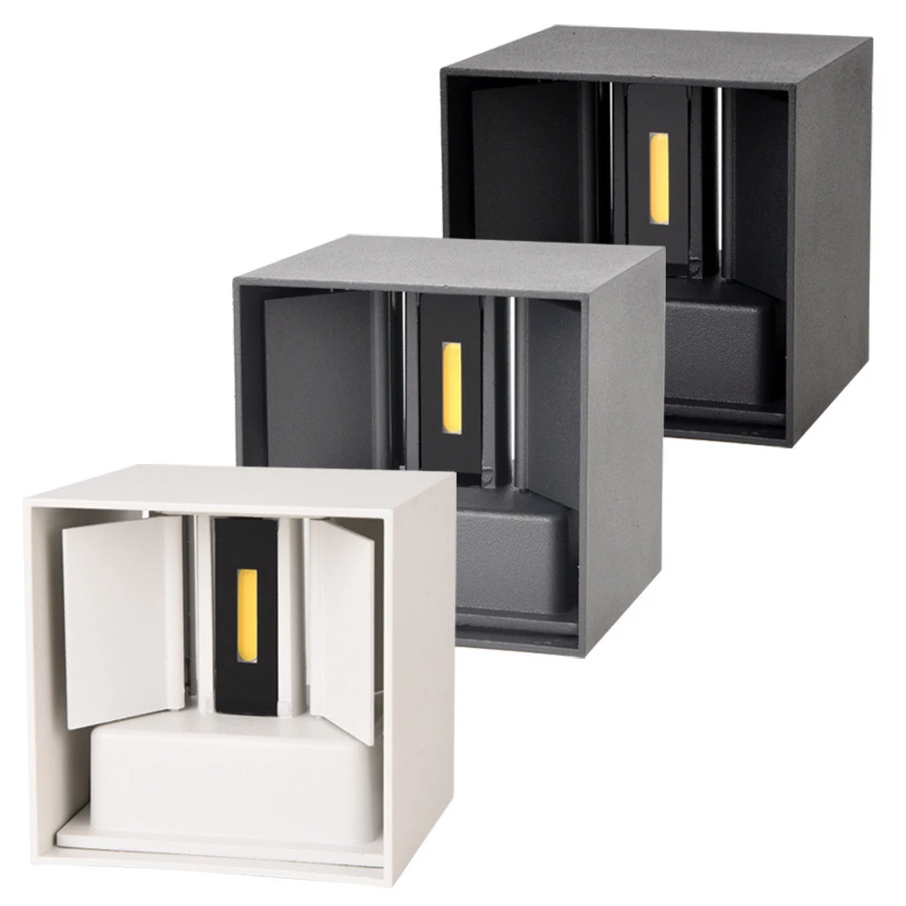 6W 12W Waterproof AC85-265V Surface Mounted LED Wall Light Modern Nordic Luminaire Indoor Wall Lamps Living Room Porch Outdoor 6W 12W Waterproof AC85-265V Surface Mounted LED Wall Light Modern Nordic Luminaire Indoor Wall Lamps Living Room Porch Outdoor
