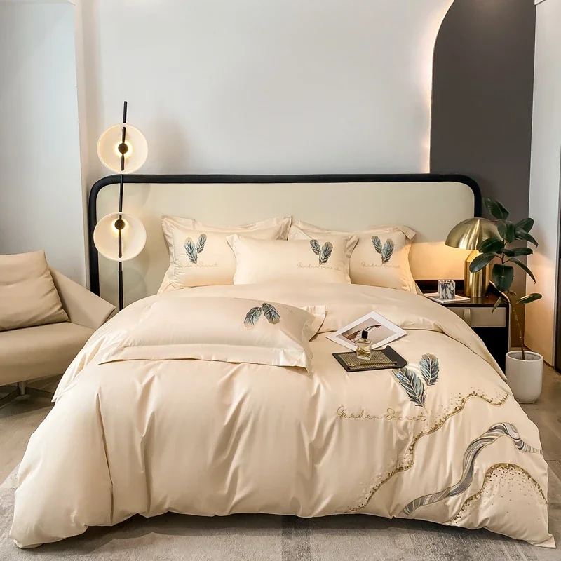 Svetanya Cotton Embroidery Bed Linens Double Ru Queen King Full Size Bedding Set Sheet Duvet Cover Pillowcase Svetanya Cotton Embroidery Bed Linens Double Ru Queen King Full Size Bedding Set Sheet Duvet Cover Pillowcase