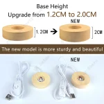 Unique 3D Crystal Ball Night Light Led Lamp Bedside Table Glowing Galaxy Lamp Saturn Planets Moon Children Birthday Gift Toy 5cm 6