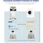 Portable Clothes Dryer with Timer Function for Home and Apartments 60-Inch Large Capacity Laundry Drying Wardrobe Electric Drye 2