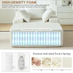 67 Inch Chaise Lounge Chair Indoor Oversized Upholstered Corduroy Sofa Bed Deep Seat Sleeper Couch Customized 3