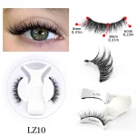 Hot 1 Pair Magnetic Eyelashes Handmade Fluffy Faux Mink Lashes Reusable Natural False Eyelashes and Magnetic Tweezers Set Makeup 3