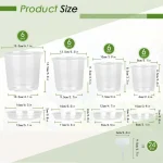 72pcs/set Clear Nursery Potsplant with Trays and Labels, Transparent Plastic Planter, Seed Starting Pot Flower Plant Contai 2