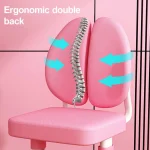 2Pcs/Set Premium Kids Study Desk Chair Set Height Adjustable Children School Study Table Chair Set Pattern Bookshelf And Drawer 4