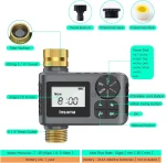 INSOMA Automatic Watering System Smart Garden Irrigation Water Timer with Brass Swivel for Hose Fuacet Outdoor Garden IPX5 2