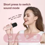 Portable Wireless Dual Microphones Karaoke Machine HomeKTV DSP System Bluetooth Speaker HIFI Stereo Surround For Kids Party Gift 6
