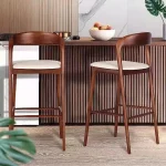 Nordic Wood Bar Chair Designer Luxury Reception Desks Unusual High Stool Modern Simple Relaxing Taburete Alto Trendy Furniture 2
