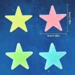 100 Piece Luminous Star Wall Sticker, Suitable for Bedroom, Ceiling, and Wall Decoration, Creating An Exclusive Starry Sky Wall 3