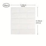 20pcs 3D Wall Tile Stickers - Self-Adhesive Waterproof Foam Peel-Cut For Kitchen Bathroom Decor | 24-hour Shipping 3