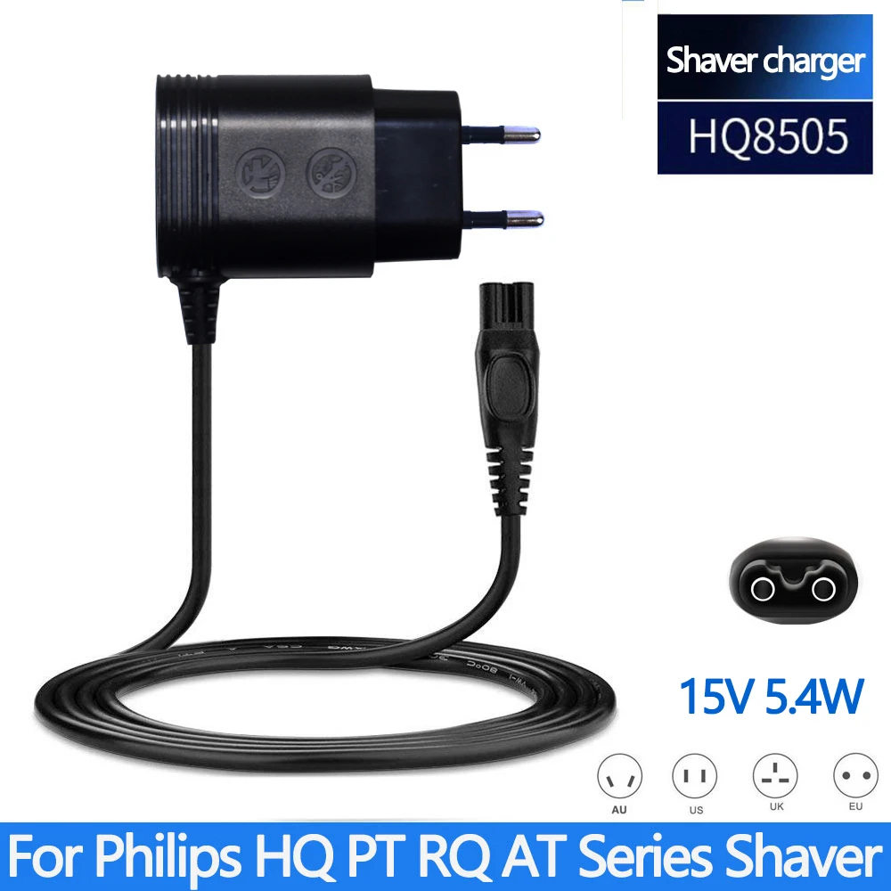 15V 5.4W EU Wall Plug AC Power Razor Adapter Charger for PHILIPS Norelco HQ8505 HQ8500 HQ560 HQ586 HQ568 HQ7740 HQ7141 HQ7142 15V 5.4W EU Wall Plug AC Power Razor Adapter Charger for PHILIPS Norelco HQ8505 HQ8500 HQ560 HQ586 HQ568 HQ7740 HQ7141 HQ7142
