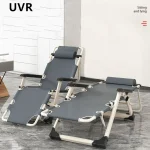 Outdoor Installation-free Foldable Sun Lounger Beach Chair Adult Tanning Lounger Nap Camp Bed Multifunctional Lounge Chair 2