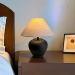 Nordic Retro Ceramic ,Table Lamp Fabric Lampshades, Bedside Table Lamps, Room Decoration, Indoor Lighting, Floor Lamps 3