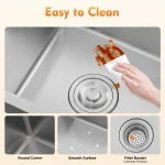 Stainless Steel Kitchen Sink Double Bowl Kitchen Sink bathroom sink stainless steel sink laundry basements bars restaurants 2