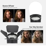 NEEWER CRM2 Magnetic Accessories Kit for Round Head Flash Z1-C Z1-N Z1-S Z2-C Z2-N Z2-S Compatible with Godox V1 Speedlites 5
