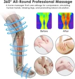 Foot air pressure leg massager promotes blood circulation, body massager, muscle relaxation, lymphatic drainage device 360° 3