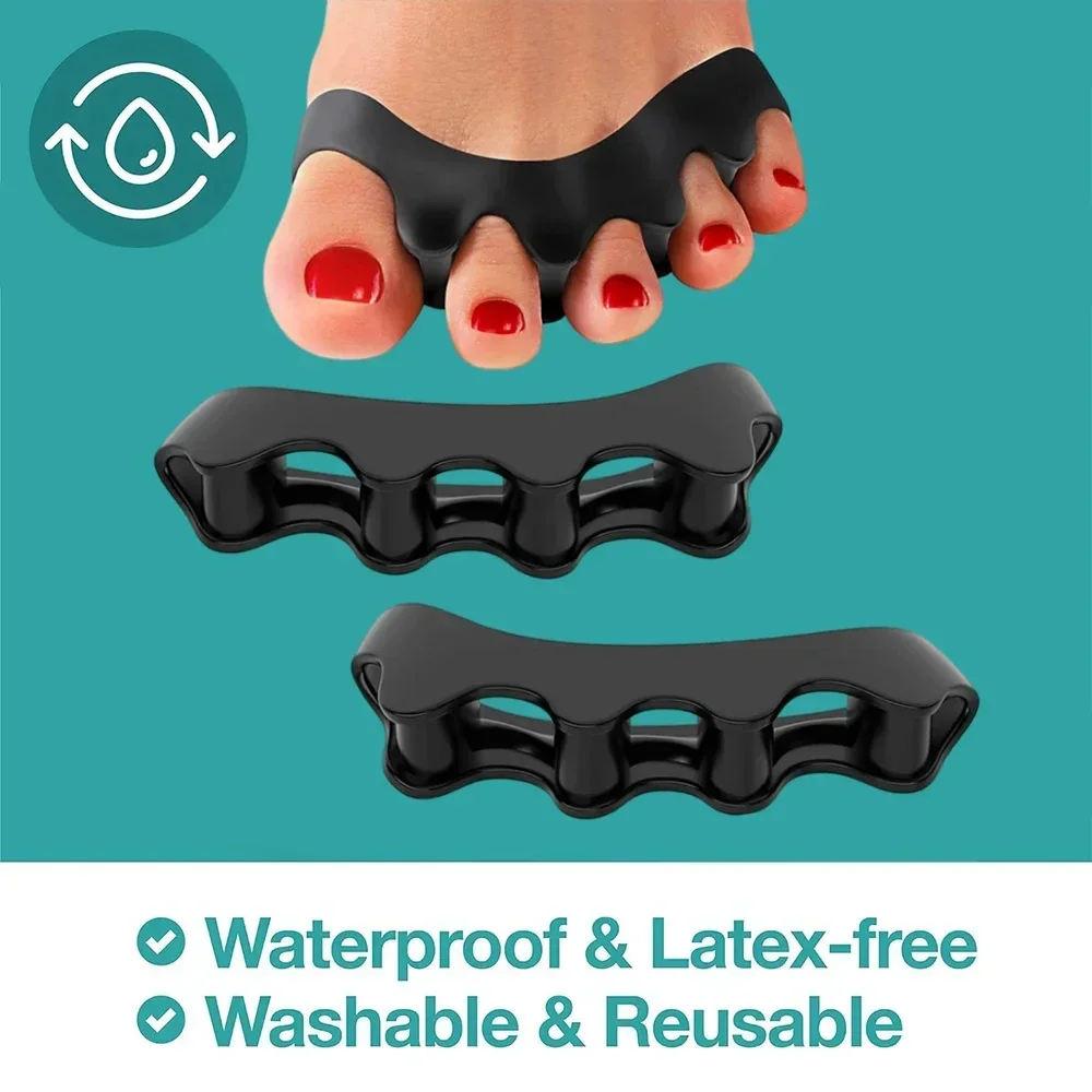 1 Pair Silicone Toe Separator Bunion Corrector Hammer Toe Corrector Soft Silicone Material for Toe Separation Foot Care Tool 1 Pair Silicone Toe Separator Bunion Corrector Hammer Toe Corrector Soft Silicone Material for Toe Separation Foot Care Tool