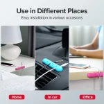 Ugreen Cable Organizer Silicone USB Cable Winder Flexible Cable Management Clips For Mouse Headphone Earphone Cable Holder 4
