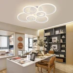 Modern LED Chandelier Home Lighting Ring Ceiling Mount Chandelier Living Room Bedroom Lighting lustre Ceiling pendant lamp 2