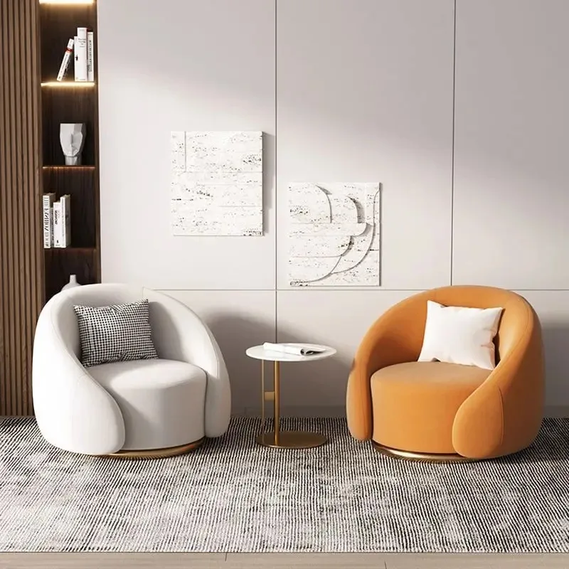 Light Luxury Simple Leisure Chaise Lounge Designer Sofa Chair Nordic Fabric Lazy Sofa Living Room Rotatable Chair Furniture Light Luxury Simple Leisure Chaise Lounge Designer Sofa Chair Nordic Fabric Lazy Sofa Living Room Rotatable Chair Furniture
