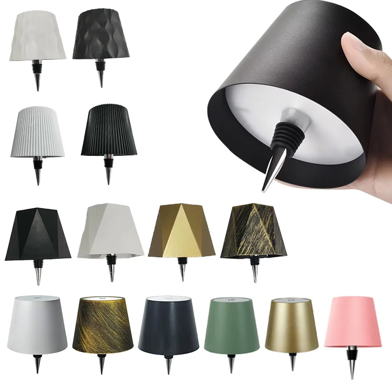 Wireless Bottle Table Lamp Touch Control of 3 Colors and Stepless Dimming Night Lamp For Bar Wine Bottles Decor Desk Lights Wireless Bottle Table Lamp Touch Control of 3 Colors and Stepless Dimming Night Lamp For Bar Wine Bottles Decor Desk Lights