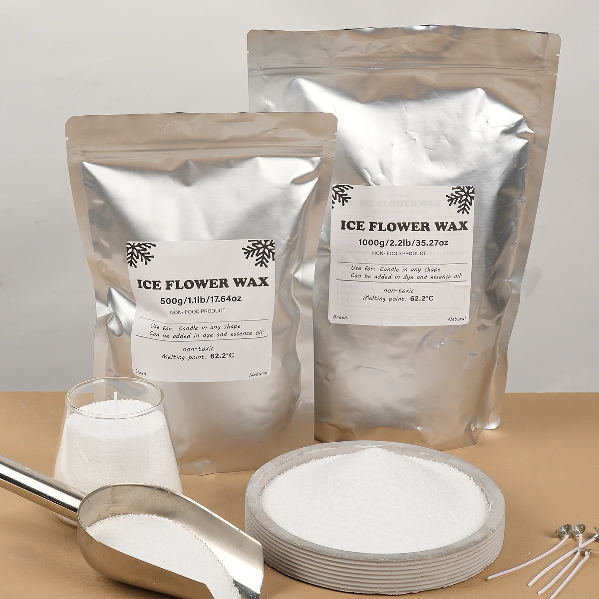 500g-1000g White Sand Wax Ice Flower Wax DIY Scented Candle Making Accessories Snowflake Wax Pearl Candles Sand Painting Tools 500g-1000g White Sand Wax Ice Flower Wax DIY Scented Candle Making Accessories Snowflake Wax Pearl Candles Sand Painting Tools
