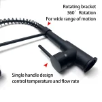Kitchen Pull Down Spring Sink Faucet 360 Rotation Hot Cold Mixer Tap 4