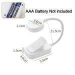 Mini Clip Book Lamp LED Table Lamp Eye Protection 3 Colors Battery Powered Night Light Portable Bedside Student Reading Lamp 6