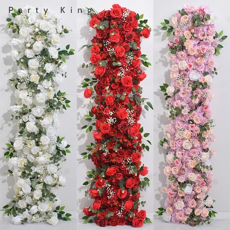 Artificial Flowers Runners for Outdoor Wedding Dinning Table Centerpieces Fake Flower Rows Home Decor - Road Lead Party Decor Artificial Flowers Runners for Outdoor Wedding Dinning Table Centerpieces Fake Flower Rows Home Decor - Road Lead Party Decor