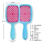 1 piece anti-static tangled hair comb hair massage brush hollow out curly hair brush hair salonhair salon tools 6