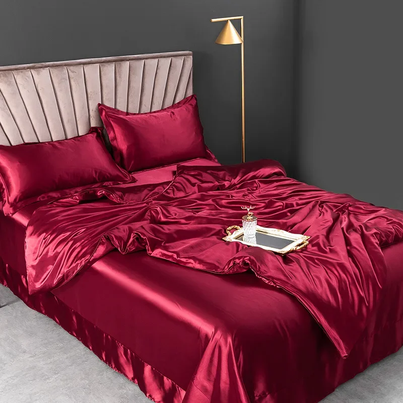100% Pure Silk Bedding Sets High End Quilt Bed Cover Set Duvet Cover Bedsheet Pillowcases 4pcs Natural Luxury Bedcloth Sets 100% Pure Silk Bedding Sets High End Quilt Bed Cover Set Duvet Cover Bedsheet Pillowcases 4pcs Natural Luxury Bedcloth Sets