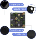 NEW Wall Hanging Pockets Planting Bags Flower Pot Home Garden Grow Bag Garden Planter Vertical Suculentas Plant Pot Home Decor 3