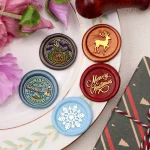Merry Christmas Snowflake Reindeer Seal Wax Stamps Copper Brass For DIY Scrapbooking Wax Sealing Stamp Envelope Decoration 6