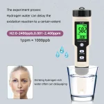 Yieryi Hydrogen Water Tester Monitor 4 in 1 H2 PH ORP TEMP Meter Reactive Oxygen Analyzer ATC 0-2400PPb for Aquariums Pools Spa 5