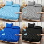 1pc Soft And Comfortable 100% Waterproof Mattress Protector, All-Season Cooling Breathable Noiseless Mattress Pad Cover, Thicken 2