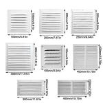 Air Vent Grille Ventilation Cover Metal window Square Vent Insect Screen Cover Aluminum Alloy Heating Cooling Grille Cover 6