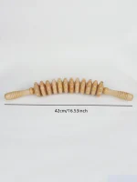 Wood Therapy Roller Gear Stick Massage Tool Cellulite Slimming Roller Massager Lymphatic Drainage Body Shaping Trigger Stick 3