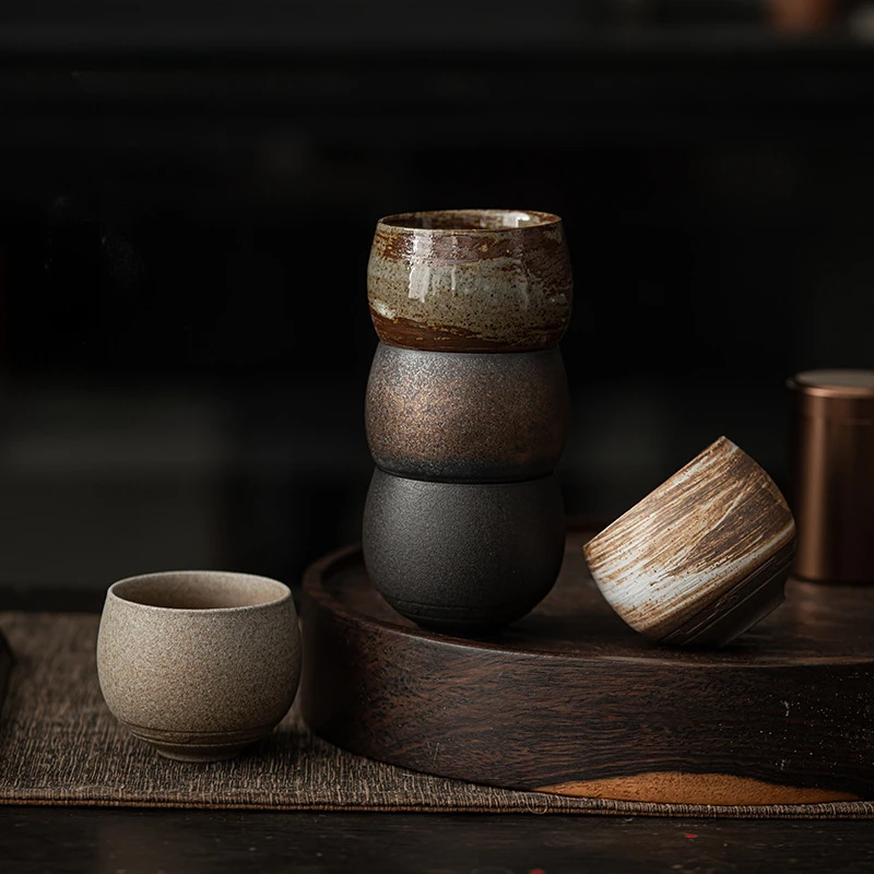 1pc Japanese Style Handmade Stoneware Tea Cup Kung Fu Tea Set Tea Cup Small Single Cup Ancient Style Quiet Road Cup Bowl Teacup 1pc Japanese Style Handmade Stoneware Tea Cup Kung Fu Tea Set Tea Cup Small Single Cup Ancient Style Quiet Road Cup Bowl Teacup