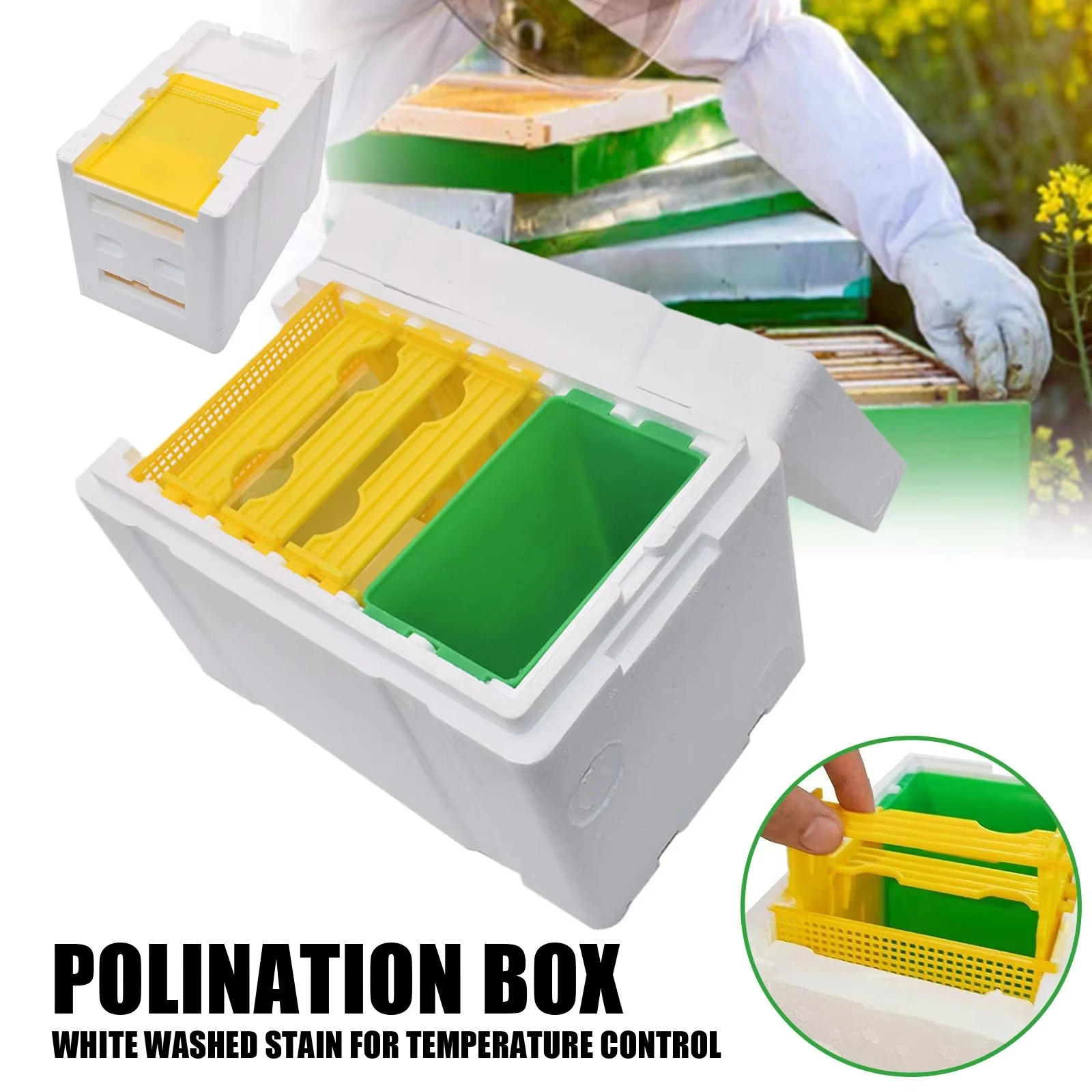 Queen Bee Breeding Box Bee Mating Box Foam Bee Hive Box Beekeeper Garden Pollination Box Bee Breeding Case Beekeeping Equipment Queen Bee Breeding Box Bee Mating Box Foam Bee Hive Box Beekeeper Garden Pollination Box Bee Breeding Case Beekeeping Equipment