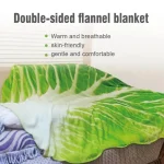Double-Sided Flannel Creative Appearance Home Sofa Cabbage Blanket 5