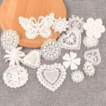Flower White Lace Applique Mesh Trim For Sew On Guipure Fabric Wedding Supplies Home Decoration 2
