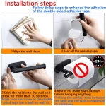 Adhesive Toilet Paper Holder Kitchen Roll Towel Rack Napkin Dispenser Absorbent Stand Tissue Hanger Bathroom Accessories 6