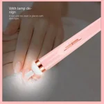 YIKOOLIN Portable Nail File Care Set LED Light Adjustable 4 Speed with 12 Attachment Drill Bits USB Charge Home Use 5