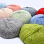 1pcs 50g Mohair Silk Wool Yarn 15% Wool 15% Mohair 40% Acrylic 30% Nylon Soft Crochet Yarn Hand Knit Scarf Shawl 330m/361yd 3
