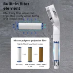 High Pressure Shower Head Water Saving 3 Modes Shower Heads Adjustable One-Key Stop Water Massage Sprayer Bathroom Accessories 6